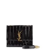 Vicky Quilted Patent Leather Ysl Crossbody Bag