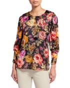 Hailee Georgette Sequin Printed Blouse