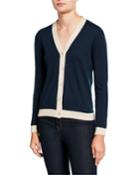 Button-front Cashmere Cardigan With