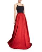 Long Taffeta A-line