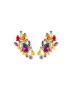 Large Multicolor Stone Clip-on Ear Climbers