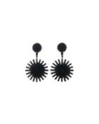 Pompom Flower Beaded Earrings