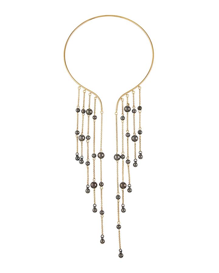 Pearly Fringe-collar Necklace