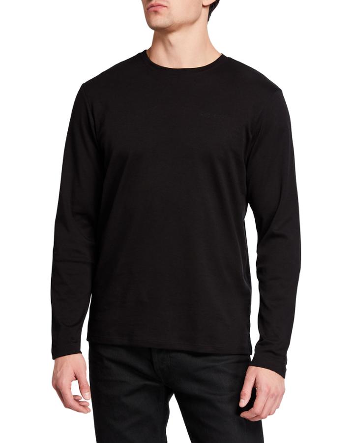 Men's Contrast-trim Signature T-shirt