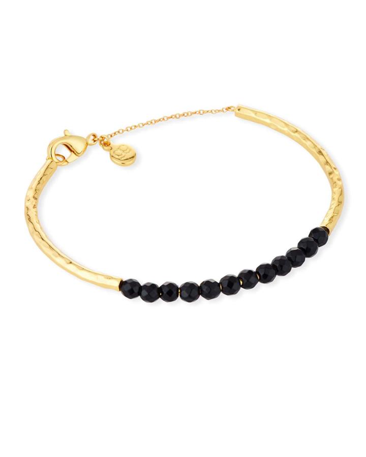 Power Gemstone Black Onyx Cuff Bracelet