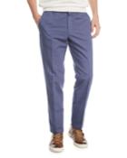 Solid Chino Straight-leg Pants