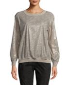 Cirilla Sequin Crewneck Blouse