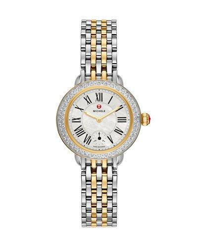 Serein 28mm Two-tone Bracelet Watch With Diamond Bezel