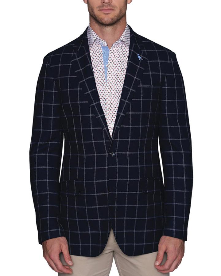 Men's Windowpane Stitch Print