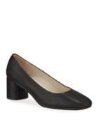 Rosso Leather Block-heel Pumps