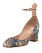 Tango Patent Block-heel Ankle-wrap Pump, Al Campione