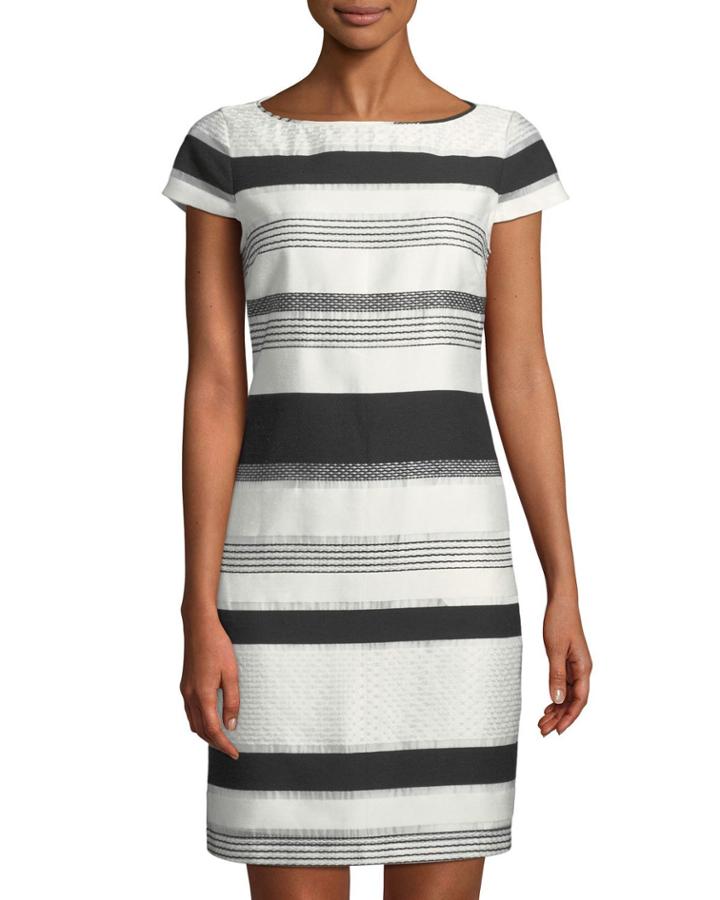 Striped Cap-sleeve