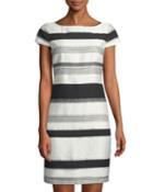 Striped Cap-sleeve
