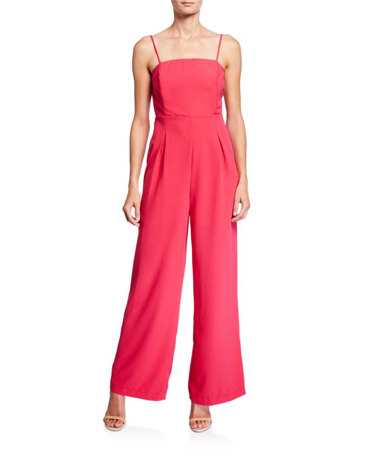 Adjustable-strap Wide-leg Jumpsuit