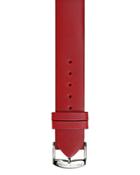 20mm Calf Leather Watch Band, Dark Red
