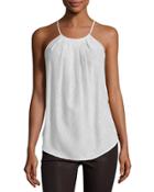 Amarey Silk Sleeveless Tank