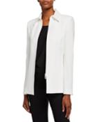 Aretha Finesse Crepe Zip-front Jacket