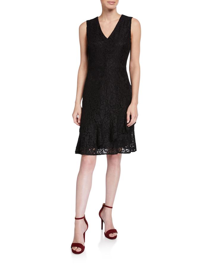 Short Ruffle Tiered-hem Dress