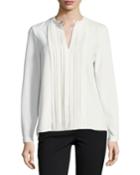 Skaila Pleated-front Blouse