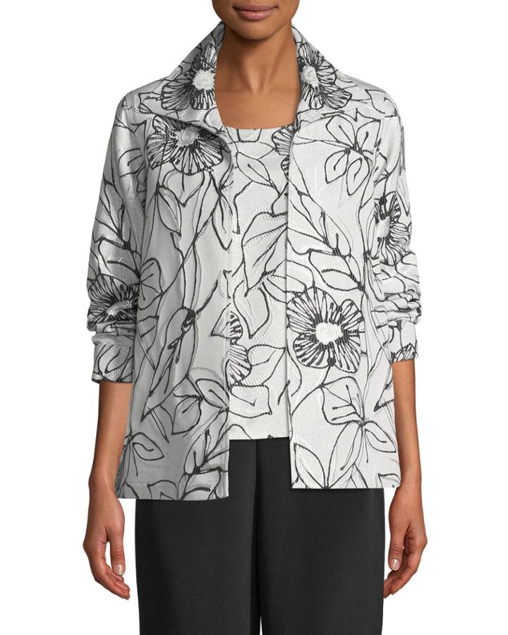 Frivolous Floral A-line Topper Jacket,