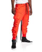 Men's Drop-crotch Tapered Cargo Pants