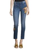 Jackie Embroidered Ankle Jeans