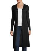 Ribbed Open-front Duster Cardigan
