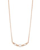 Allison Pearl & Ball Bead Necklace, Rose Golden/white