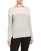 Colorblock Drop Shoulder Cashmere