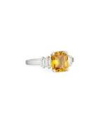 14k Yellow Sapphire & Diamond Ring, 0.55tcw,