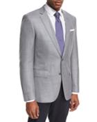 Mini-check Wool Sport Coat, Gray