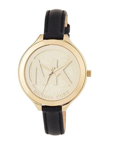 42mm Slim Runway Watch W/ Leather