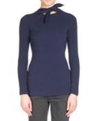 Ribbed Knit Scarf-tie