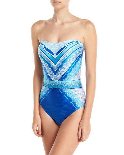 Blue Jasmine Bandeau One-piece