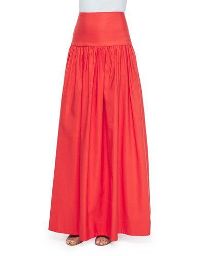 Musan High-waist Maxi Skirt, Tangerine