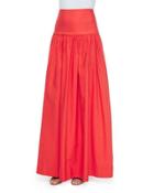 Musan High-waist Maxi Skirt, Tangerine