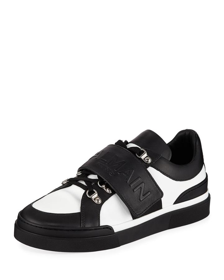Men's Tricolor Low-top Leather