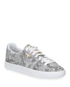 Clyde Snake-print Leather Lace-up