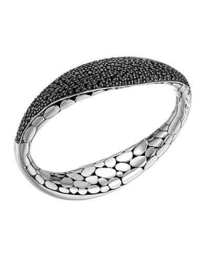 Kali Lava Pave Black Sapphire Bangle Bracelet