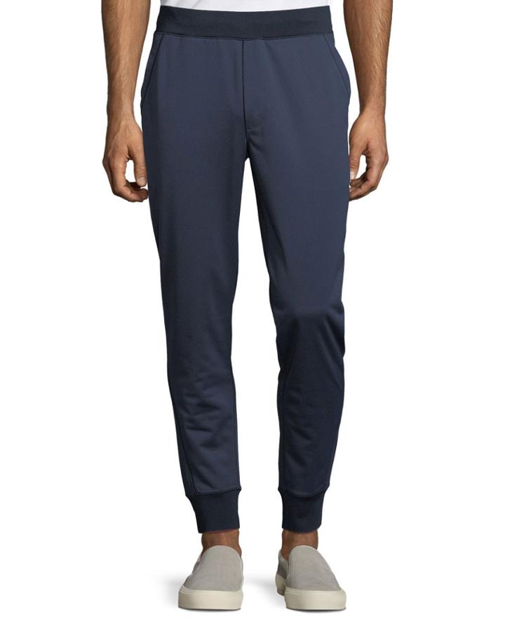 Men's Ribbed-trim Nylon Jogger Pants
