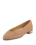 Chicpearl Suede Ballerina Flat