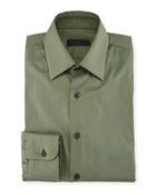 Cotton-blend Solid Dress