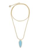 Kendra Scott Shaylee 14k Gold-plated Pendant Necklace, Turquoise, Women's