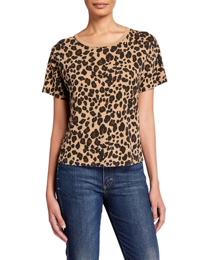 Leopard Short-sleeve Cotton Tee