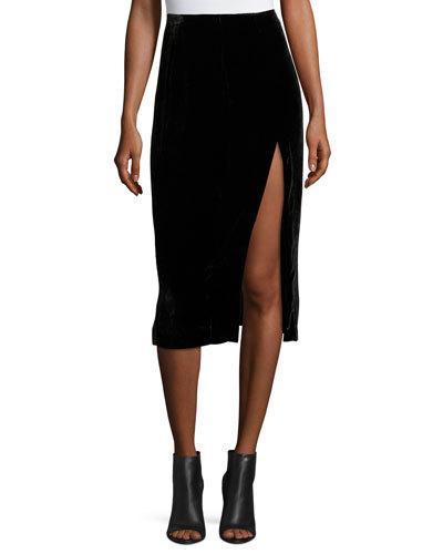 Velvet Slit Midi