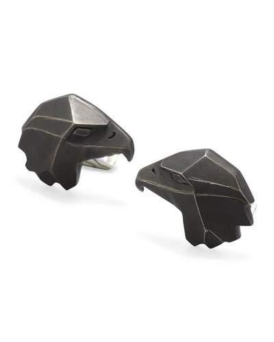 Classic Chain Oxidized Eagle Head Cuff