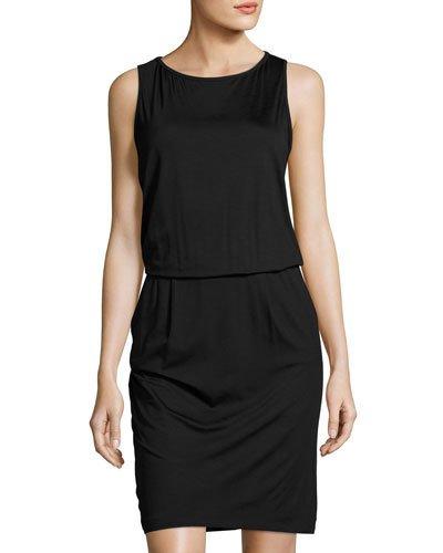 Sooth Sleeveless Jersey Dress, Black