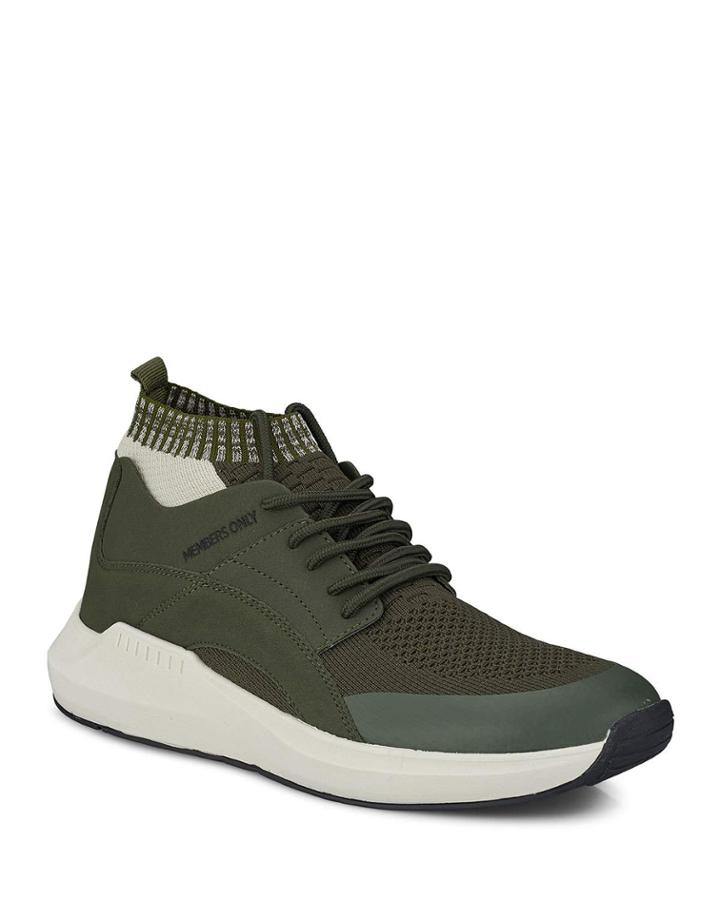 Men's Mesh Sock Sneakers, Olive