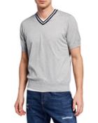 Men's Cotton V-neck Short-sleeve