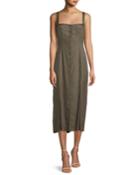 Alexa Sleeveless Button-front